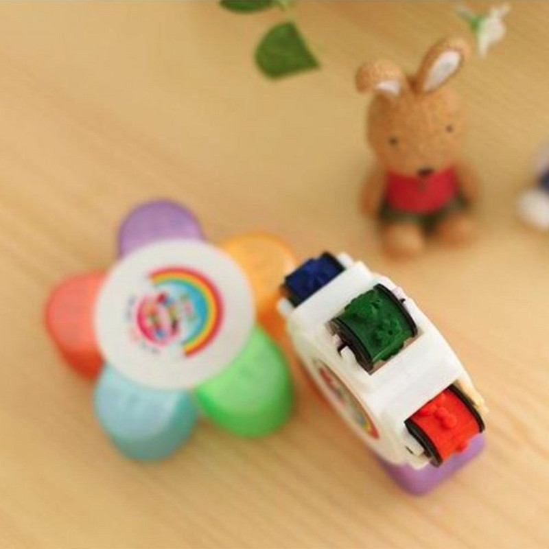 Vicces játék Scrapbooking Diák írószer pecsét görgős bélyegek Rajznapló eszköz Dekoratív bélyeg Barkács kézműves bélyeg