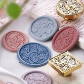 3D dombornyomott pecsételő viaszbélyegző minta sárgaréz réz pecsét viaszbélyegzőfej scrapbookinghoz DIY borítékok meghívók esküvői