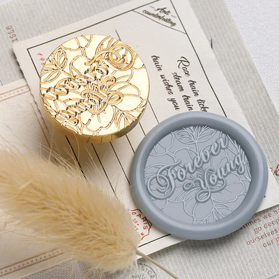 3D dombornyomott pecsételő viaszbélyegző minta sárgaréz réz pecsét viaszbélyegzőfej scrapbookinghoz DIY borítékok meghívók esküvői