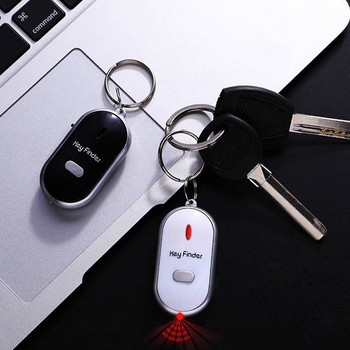 Mini Whistle Anti-lost Key Finder Аларма Портфейл Pet Tracker Интелигентен мигащ зумер Дистанционен локатор Key Fob Tracker Key Finder + LED