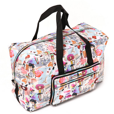 ANAWISHARE Moterų kelioniniai krepšiai Didelės talpos sulankstomi lagaminai Kelioninės rankinės Nailono vandeniui atsparus laikymo krepšys Kelioninis krepšys