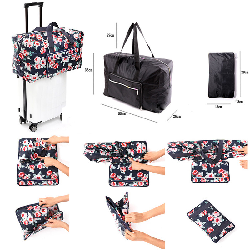 ANAWISHARE Moterų kelioniniai krepšiai Didelės talpos sulankstomi lagaminai Kelioninės rankinės Nailono vandeniui atsparus laikymo krepšys Kelioninis krepšys