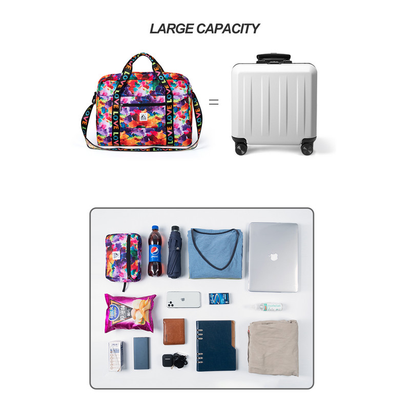 PLAYKING Sklopivi vodootporni ruksak Putovanje na otvorenom Sklopiva lagana torba Sport Planinarenje Teretana Mochila Kampiranje Trekking