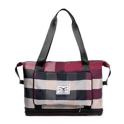 Geantă de umăr de călătorie pliabilă de mare capacitate Geantă de mână pliabilă, ușoară, impermeabilă, cu separare umedă/uscata, geantă de călătorie pentru bărbați.