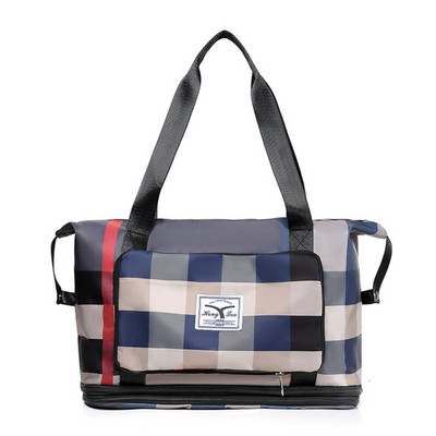 Geantă de umăr de călătorie pliabilă de mare capacitate Geantă de mână pliabilă, ușoară, impermeabilă, cu separare umedă/uscata, geantă de călătorie pentru bărbați.