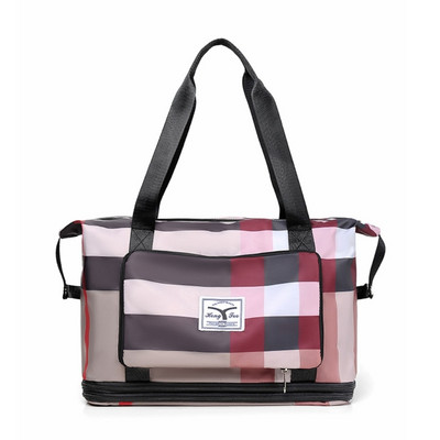 Geantă de umăr de călătorie pliabilă de mare capacitate Geantă de mână pliabilă, ușoară, impermeabilă, cu separare umedă/uscata, geantă de călătorie pentru bărbați.