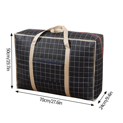 Plaidinis laikymo krepšys Sulankstomas didelės talpos bagažo dėklas, užtrauktukas, spinta, vandeniui atspari antklodė, keliaujanti pakavimo pakuotė
