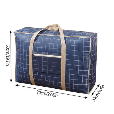 Plaidinis laikymo krepšys Sulankstomas didelės talpos bagažo dėklas, užtrauktukas, spinta, vandeniui atspari antklodė, keliaujanti pakavimo pakuotė