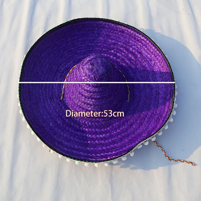 Meksikietiško stiliaus šiaudinės skrybėlės Vyrams Moterims Vasarinė lauko kepurė nuo saulės plataus krašto kutais Helovino vakarėlio kepurė Dovana