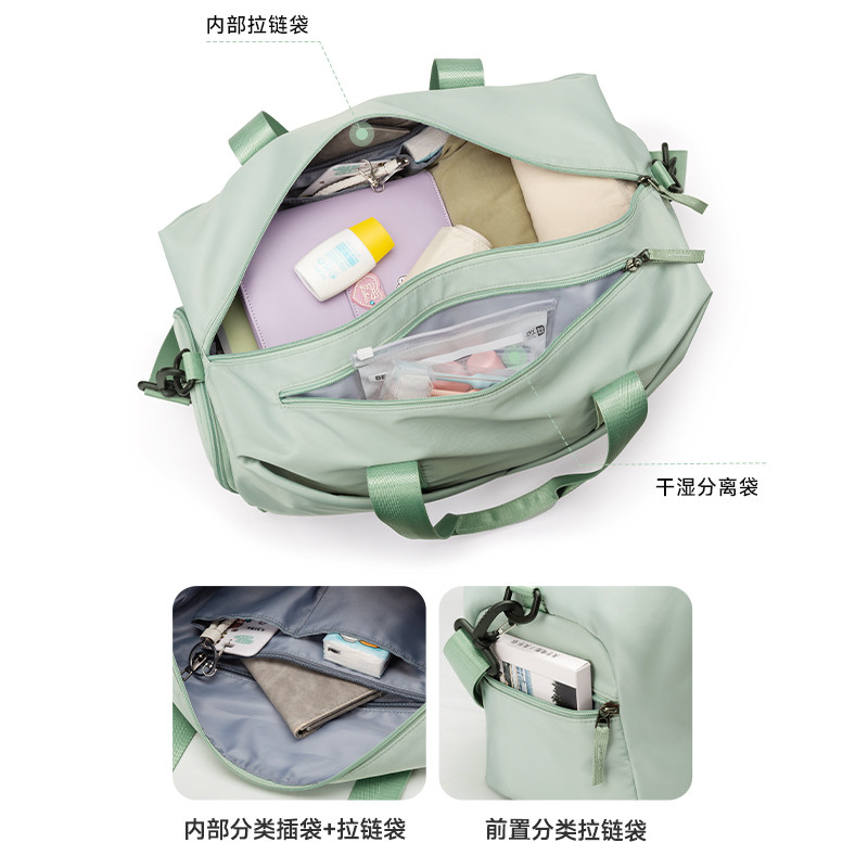 Vandeniui atsparus nailoninis kelioninis krepšys 2023 Nauja rankinė Kelionė 28L laikymo krepšys Daugiafunkcis Užtrauktukas Sportinis Nešiojamas Duffel Krepšys