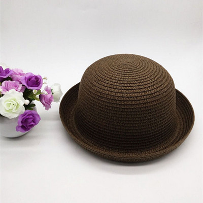 Tėvų ir vaikų šiaudinis mezginys, susuktas kupolas, vyriškas, moteriškas, vasaros paplūdimio kelionės kremas nuo saulės U29