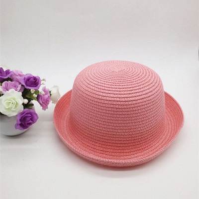 Tėvų ir vaikų šiaudinis mezginys, susuktas kupolas, vyriškas, moteriškas, vasaros paplūdimio kelionės kremas nuo saulės U29