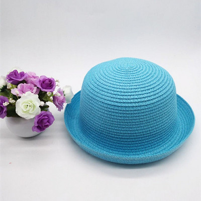 Tėvų ir vaikų šiaudinis mezginys, susuktas kupolas, vyriškas, moteriškas, vasaros paplūdimio kelionės kremas nuo saulės U29