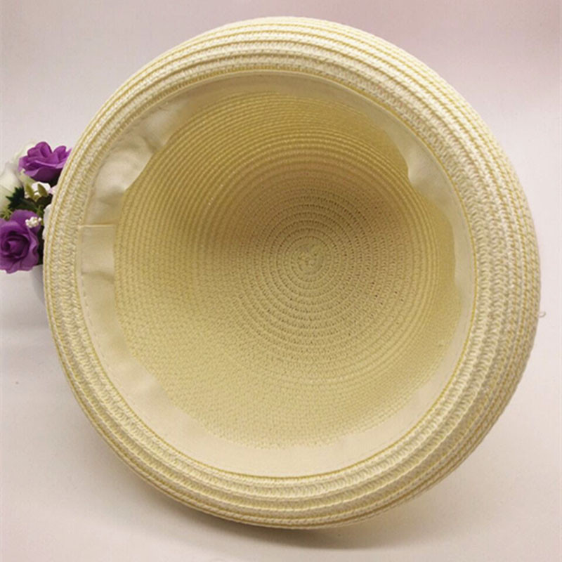 Tėvų ir vaikų šiaudinis mezginys, susuktas kupolas, vyriškas, moteriškas, vasaros paplūdimio kelionės kremas nuo saulės U29