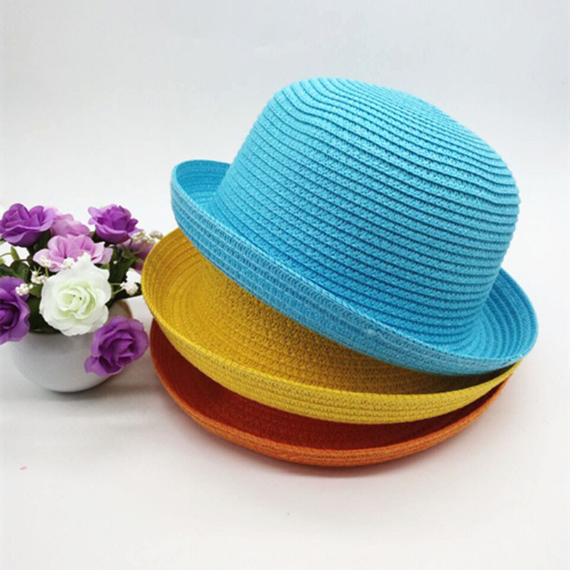 Tėvų ir vaikų šiaudinis mezginys, susuktas kupolas, vyriškas, moteriškas, vasaros paplūdimio kelionės kremas nuo saulės U29