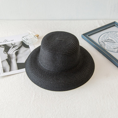 Καλοκαιρινό γυναικείο πλισέ ψάθινο καπέλο Γυναικείο καπέλο για ήλιο σε στυλ Hepburn Casual καπέλο ηλίου με μεγάλο γείσο δισκέτα καπέλο ηλίου Καπέλο για διακοπές στην παραλία Κασκέτα Gorros