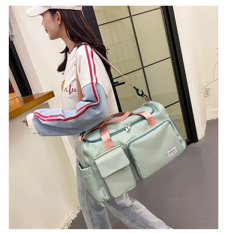 Kültéri edzőtáska női kézitáska Crossbody táska poggyász Női jóga váll nejlon táska sporttáska vízálló nagy utazási kapacitás