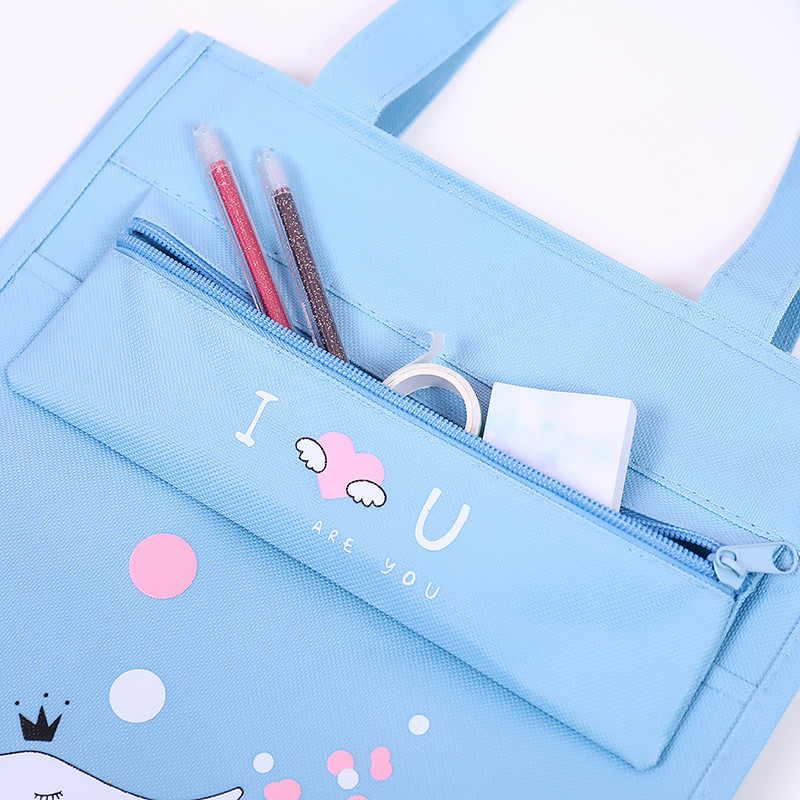 Nešiojamas mielas informacinis krepšys didelis vaikas Mokymo krepšys drobinis pieštuko krepšys Mokyklinių reikmenų laikymo krepšys Animacinių filmų pieštukų dėklas studento krepšys