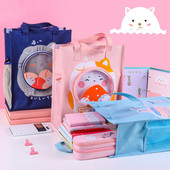 Hordozható rajzfilm aranyos irattáska diák tandíjas táska vászon tolltartó könyvtáska iskolai kellékek tárolótáska gyerek lányoknak táska