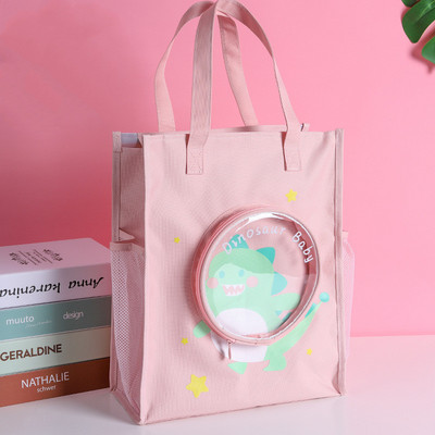 Hordozható rajzfilm aranyos irattáska diák tandíjas táska vászon tolltartó könyvtáska iskolai kellékek tárolótáska gyerek lányoknak táska