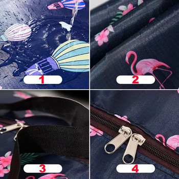 Φερμουάρ αποθήκευσης Duffle Πτυσσόμενη συσκευασία αποσκευών Φορητή τσάντα ταξιδιού απόδειξη Τσάντες κινούμενων ρούχων Τσάντα αδιάβροχη πυκνωμένη υγρασία