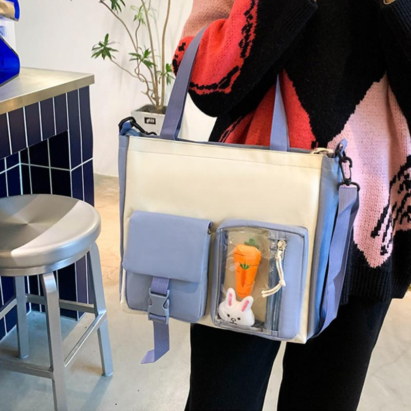 Estetinės kuprinės 4vnt/komplektas Mergaičių kuprinės rinkinys Pečių krepšys Pieštuko krepšio juosmens krepšio rinkinys su mielais segtukais ir pakabukais mergaitėms