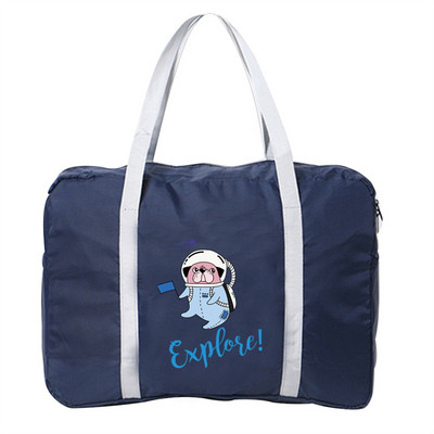 2022 Nailoniniai sulankstomi kelioniniai krepšiai Unisex Didelės talpos krepšys Bagažos Moteriškos Šunų Spaudos Rankinės Vyriškos Kelioninės Krepšiai Drabužių Organizatorius