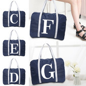 Prtljaga Putne torbe Najlonska uniseks sklopiva vodootporna torba velikog kapaciteta Bijela ženska torba s tiskanim slovima Nova ručna torba Muške putne torbe