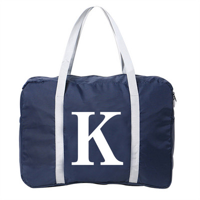 Prtljaga Putne torbe Najlonska uniseks sklopiva vodootporna torba velikog kapaciteta Bijela ženska torba s tiskanim slovima Nova ručna torba Muške putne torbe