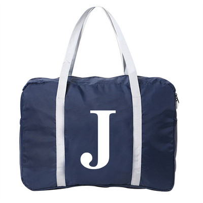 Prtljaga Putne torbe Najlonska uniseks sklopiva vodootporna torba velikog kapaciteta Bijela ženska torba s tiskanim slovima Nova ručna torba Muške putne torbe