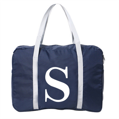 Prtljaga Putne torbe Najlonska uniseks sklopiva vodootporna torba velikog kapaciteta Bijela ženska torba s tiskanim slovima Nova ručna torba Muške putne torbe