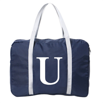 Prtljaga Putne torbe Najlonska uniseks sklopiva vodootporna torba velikog kapaciteta Bijela ženska torba s tiskanim slovima Nova ručna torba Muške putne torbe