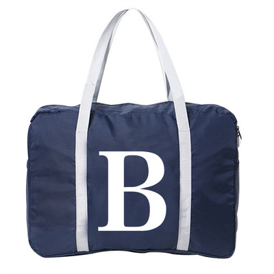 Prtljaga Putne torbe Najlonska uniseks sklopiva vodootporna torba velikog kapaciteta Bijela ženska torba s tiskanim slovima Nova ručna torba Muške putne torbe