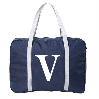 Prtljaga Putne torbe Najlonska uniseks sklopiva vodootporna torba velikog kapaciteta Bijela ženska torba s tiskanim slovima Nova ručna torba Muške putne torbe