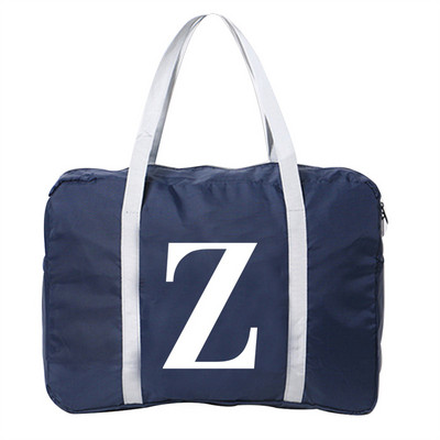 Prtljaga Putne torbe Najlonska uniseks sklopiva vodootporna torba velikog kapaciteta Bijela ženska torba s tiskanim slovima Nova ručna torba Muške putne torbe