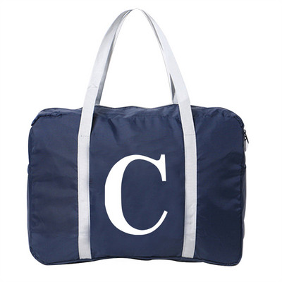 Prtljaga Putne torbe Najlonska uniseks sklopiva vodootporna torba velikog kapaciteta Bijela ženska torba s tiskanim slovima Nova ručna torba Muške putne torbe