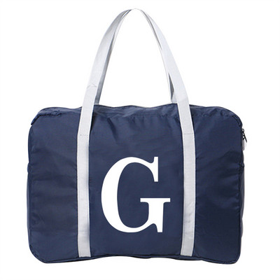 Prtljaga Putne torbe Najlonska uniseks sklopiva vodootporna torba velikog kapaciteta Bijela ženska torba s tiskanim slovima Nova ručna torba Muške putne torbe