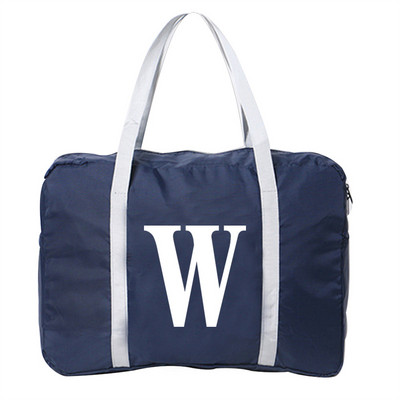 Prtljaga Putne torbe Najlonska uniseks sklopiva vodootporna torba velikog kapaciteta Bijela ženska torba s tiskanim slovima Nova ručna torba Muške putne torbe