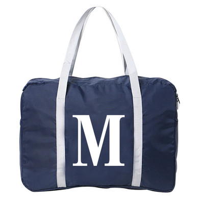 Prtljaga Putne torbe Najlonska uniseks sklopiva vodootporna torba velikog kapaciteta Bijela ženska torba s tiskanim slovima Nova ručna torba Muške putne torbe