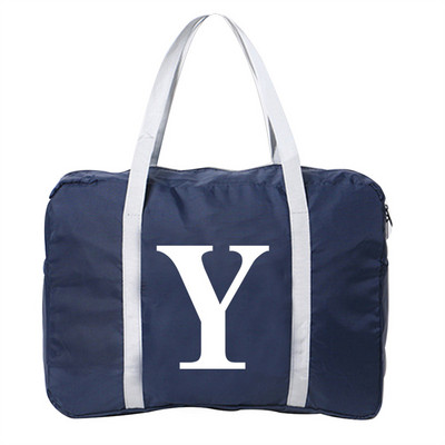 Prtljaga Putne torbe Najlonska uniseks sklopiva vodootporna torba velikog kapaciteta Bijela ženska torba s tiskanim slovima Nova ručna torba Muške putne torbe