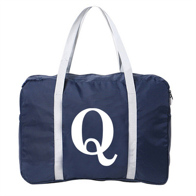 Prtljaga Putne torbe Najlonska uniseks sklopiva vodootporna torba velikog kapaciteta Bijela ženska torba s tiskanim slovima Nova ručna torba Muške putne torbe