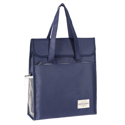 Tároló tandíjas táska, Oxford anyagú, kétrétegű kézitáska tasak könyvekhez tolltartó Irodaszer Iskola F7474