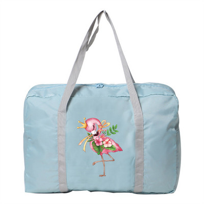 Unisex nešiojamas sulankstomas Duffle Pack Kelionių aksesuarų krepšys Rankinė Didelės talpos drabužių organizatorius Flamingo raštų krepšiai