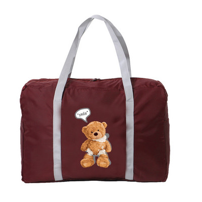 Unisex lauko kempingas Kelionių aksesuarai Krepšiai Bear Print Serija Sulankstomas bagažo krepšys Mergaičių tualeto reikmenys Organizatorius Rankinė su užtrauktuku