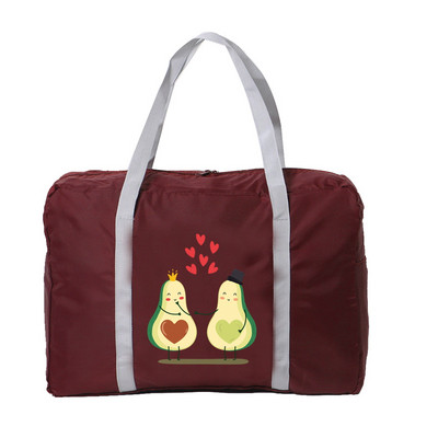 Mada Unisex Kelionių Organizatorius Rankinė Mergaitė Lauko Stovyklavietė Užtrauktukas Priedai Krepšiai Avokadų spausdinimo serija Sulankstomas bagažo krepšys