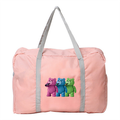 Unisex lauko kempingas Kelionių aksesuarai Krepšiai Girl Bear Print Series Bagažo krepšys Tualeto reikmenys Organizatorius Sulankstoma rankinė su užtrauktuku