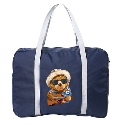 Modna uniseks torba za prtljagu za kampiranje na otvorenom Torbe za putni pribor s printom medvjeda Preklopni patentni zatvarač Organizator za dnevne potrepštine Ručna torba