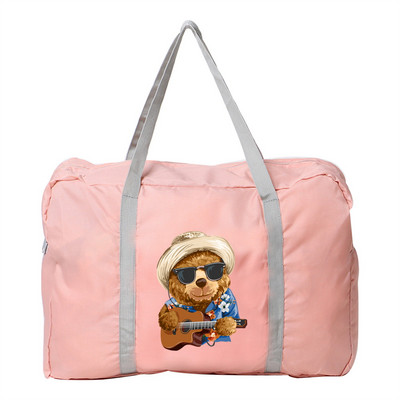 Modna uniseks torba za prtljagu za kampiranje na otvorenom Torbe za putni pribor s printom medvjeda Preklopni patentni zatvarač Organizator za dnevne potrepštine Ručna torba