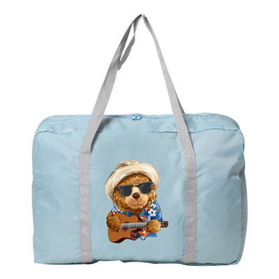 Modna uniseks torba za prtljagu za kampiranje na otvorenom Torbe za putni pribor s printom medvjeda Preklopni patentni zatvarač Organizator za dnevne potrepštine Ručna torba