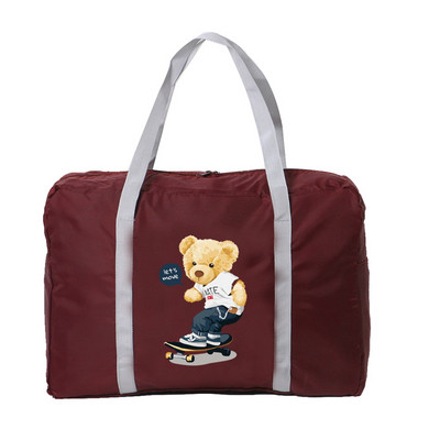 Mada Unisex Lauko kempingo rankinė Bear Print Didelės talpos Kelionių Aksesuarai Krepšiai Sulankstomas užtrauktukas Organizatorius Bagažo krepšys